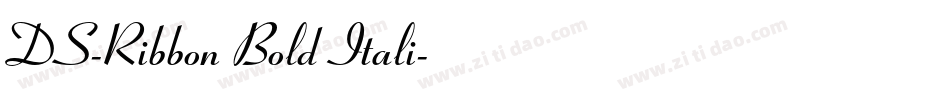 DS-Ribbon Bold Itali字体转换